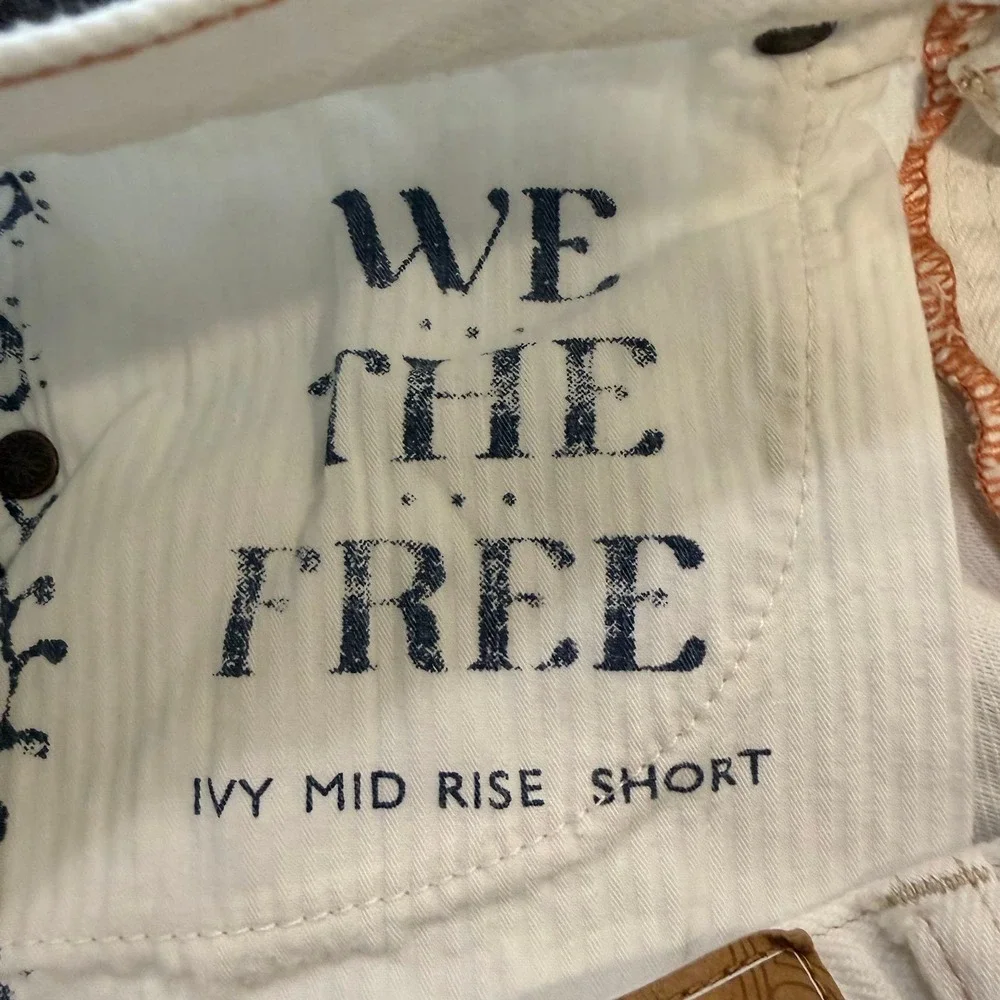 Free People We The‎ Free Ivy Mid Rise Short White Size 24